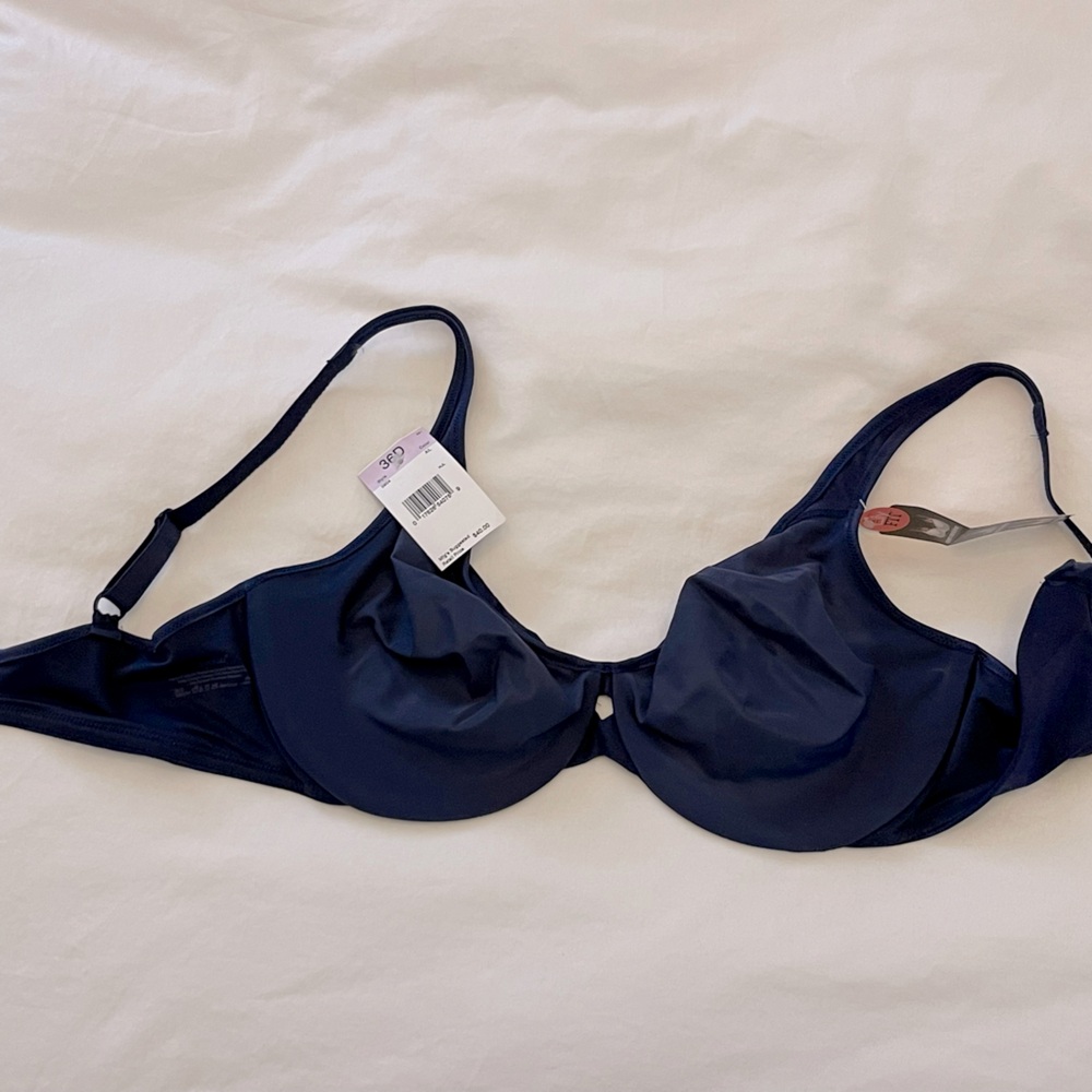 NWT Bali Lily Fit Bra 36D Unlined Cup in Regal Navy